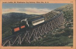 Jacob's Ladder, Mt. Washington Cog Railway, White Mts. Postcard