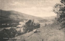 Pownal Valley, Vermont with Train Postcard