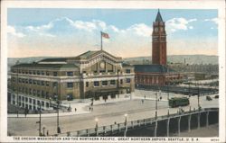 Oregon-Washington & Northern Pacific, Great Northern Depots Postcard