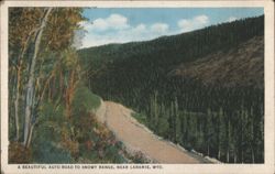 Auto Road to Snowy Range, Near Laramie, WY Postcard