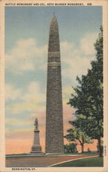 Battle Monument and Col. Seth Warner Monument Postcard