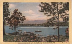 Mt. Haystack, Wilmington, VT - Lake Scene with Boats Postcard