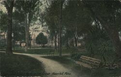 Washington Square Park in the Grove, Haverhill, MA Postcard