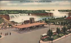 Niagara Falls from Union Bus Terminal Postcard