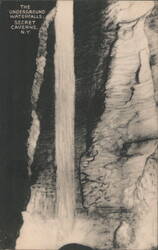Underground Waterfalls, Secret Caverns Postcard