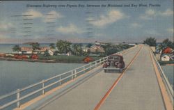 Overseas Highway over Pigeon Key, Key West, FL Postcard