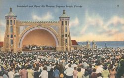 Bandshell and Open Air Theatre, Daytona Beach, Florida Postcard