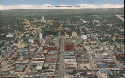 Aerial View of Austin, The Capitol of Texas Postcard