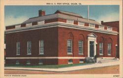 U. S. Post Office, Salem, VA Postcard