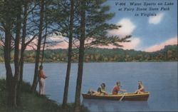Water Sports on Lake, Fairy Stone State Park, Virginia Postcard