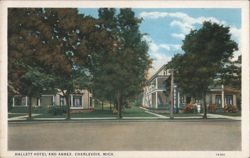 Hallett Hotel and Annex, Charlevoix, Michigan Postcard