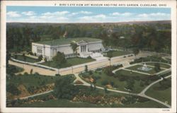 Bird's-Eye View Art Museum and Fine Arts Garden Postcard