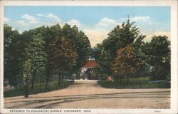 Entrance to Zoological Garden, Cincinnati Postcard