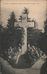 Calvary in Garden of Carmelite Monastery, Roxbury, MA Postcard