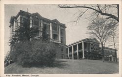 City Hospital, formerly Female Academy, Macon Postcard
