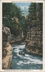 Ausable Chasm, Down the Chasm from Table Rock Postcard
