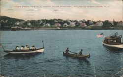 N.Y. Yacht Club Station View, Boats on Water Postcard