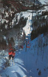 Exhibition Lift, World's Longest Double Chairlift Postcard