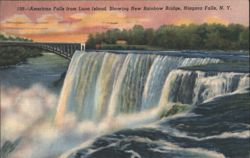 American Falls from Luna Island, New Rainbow Bridge Postcard