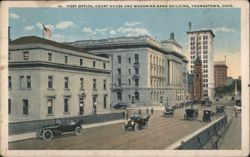 Post Office, Court House and Mahoning Bank Building Postcard