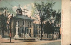 Androscoggin County Buildings, Auburn, ME Postcard