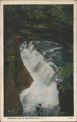 Diamond Falls, Watkins Glen Postcard