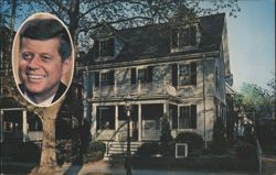 John F. Kennedy Birthplace Home, Brookline, MA Postcard