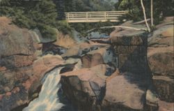 Upper Falls of the Ammonoosuc, Bretton Woods, NH Postcard