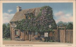 Oldest School House, St. Augustine, FL Postcard