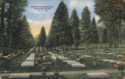 Moravian Cemetery, Winston-Salem, NC Postcard