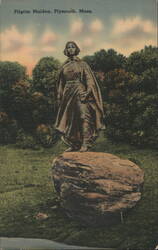 Pilgrim Maiden, Plymouth Postcard