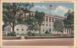 Municipal Building, Winston-Salem, NC Postcard