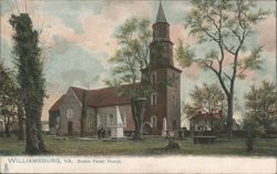 Bruton Parish Church, Williamsburg, VA Postcard