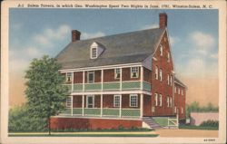 Salem Tavern, Geo. Washington Spent Two Nights, 1791 Postcard