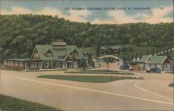 Lee Highway Crossing Skyline Drive at Panorama Postcard