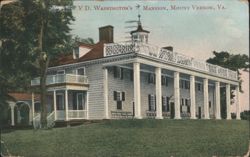 V. D. Washington's Mansion, Mount Vernon Postcard
