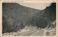 Mohawk Trail Along Cold River, MA Postcard