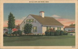 An Old Cape Cod House Postcard