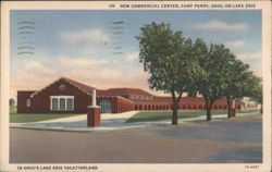 New Commercial Center, Camp Perry, OH, on Lake Erie Postcard