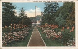 Flag Staff, Boys' Industrial School, Lancaster, Ohio Postcard
