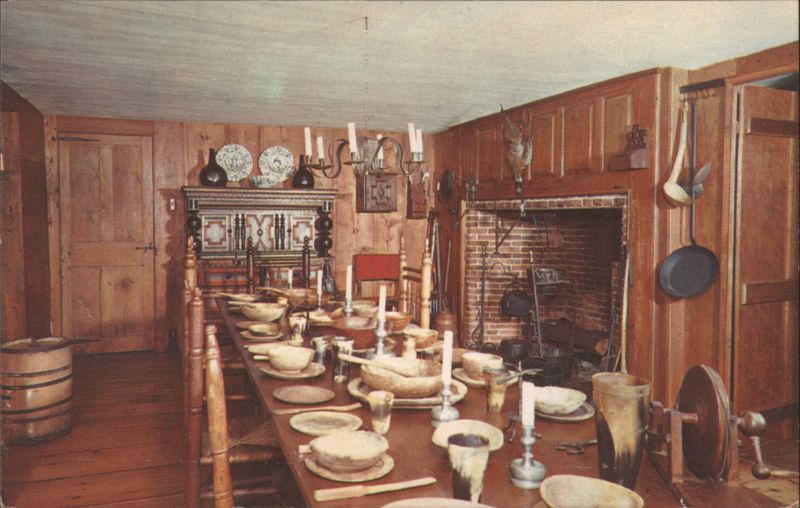 Deerfield, Massachusetts Dining Room, Hall Tavern Samuel Chamberlain