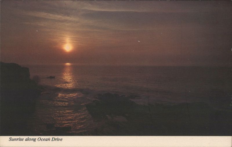 Sunrise along Ocean Drive, Acadia National Park Maine