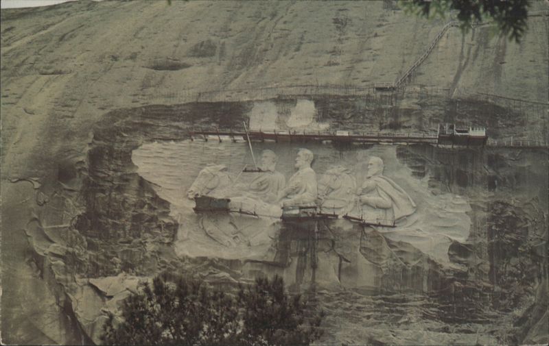 Stone Mountain Confederate Memorial Carving, Under Construction Georgia