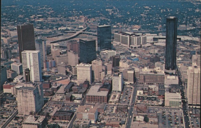 Atlanta Skyline with Peachtree Plaza Hotel Georgia