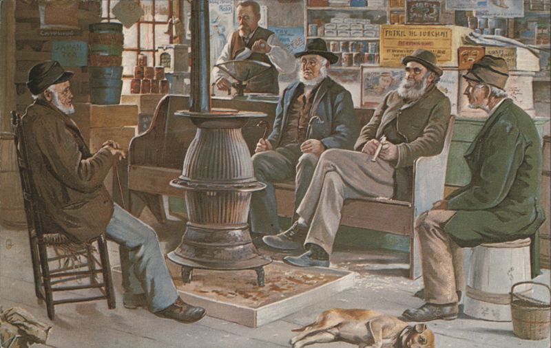 Old Country Store Painting by Abbott Graves, Kennebunkport ME Maine