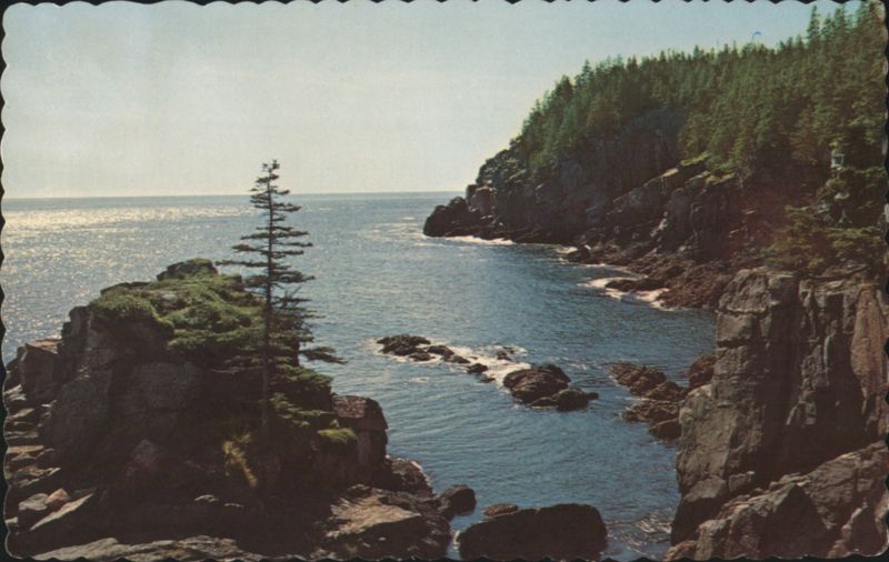 Cliffs at West Quoddy Head, Maine Coast West Quoddy Head Light