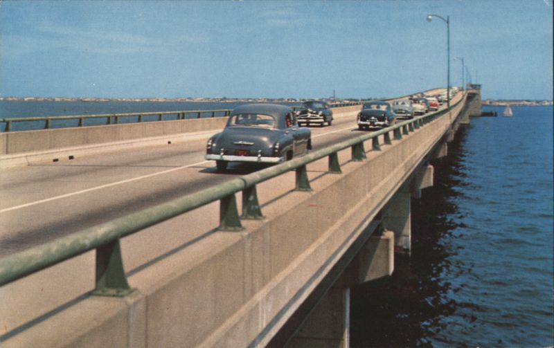 Memorial Bridge Across Barnegat Bay Seaside Heights New Jersey