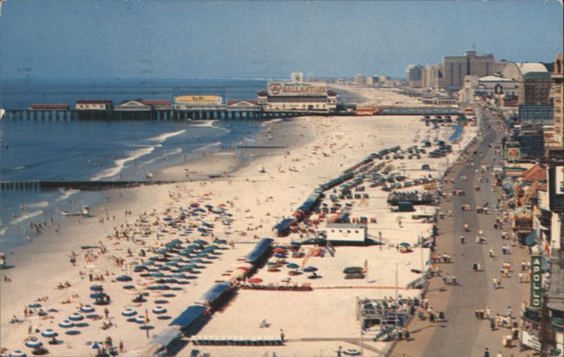 Atlantic City NJ Boardwalk, Beach, Ocean, Ballantine Pier New Jersey