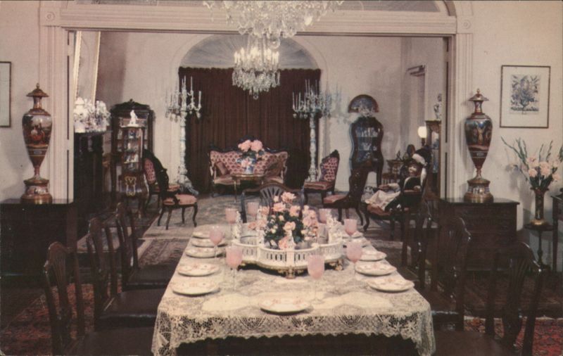 Antebellum Home Interior, Dining & Drawing Room, New Orleans Louisiana