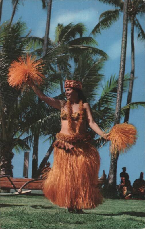 Tahitian Tamure Dancer at Waikiki-Kodak Hula Show Honolulu Hawaii